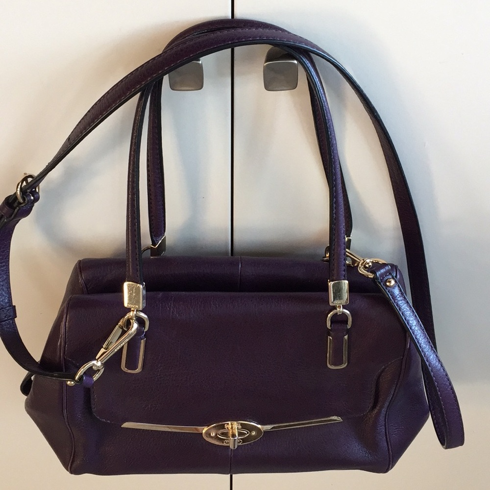 Coach purple leather handbag